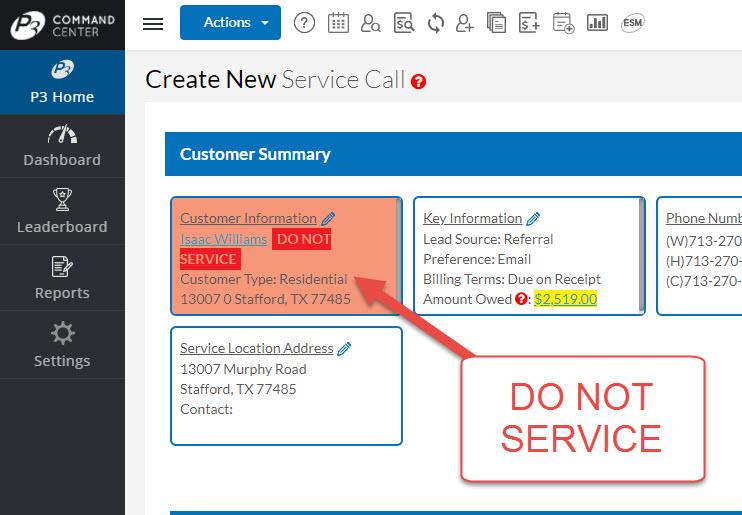 Tuesday Tool Tip – P3 HVAC Software – Do Not Service
