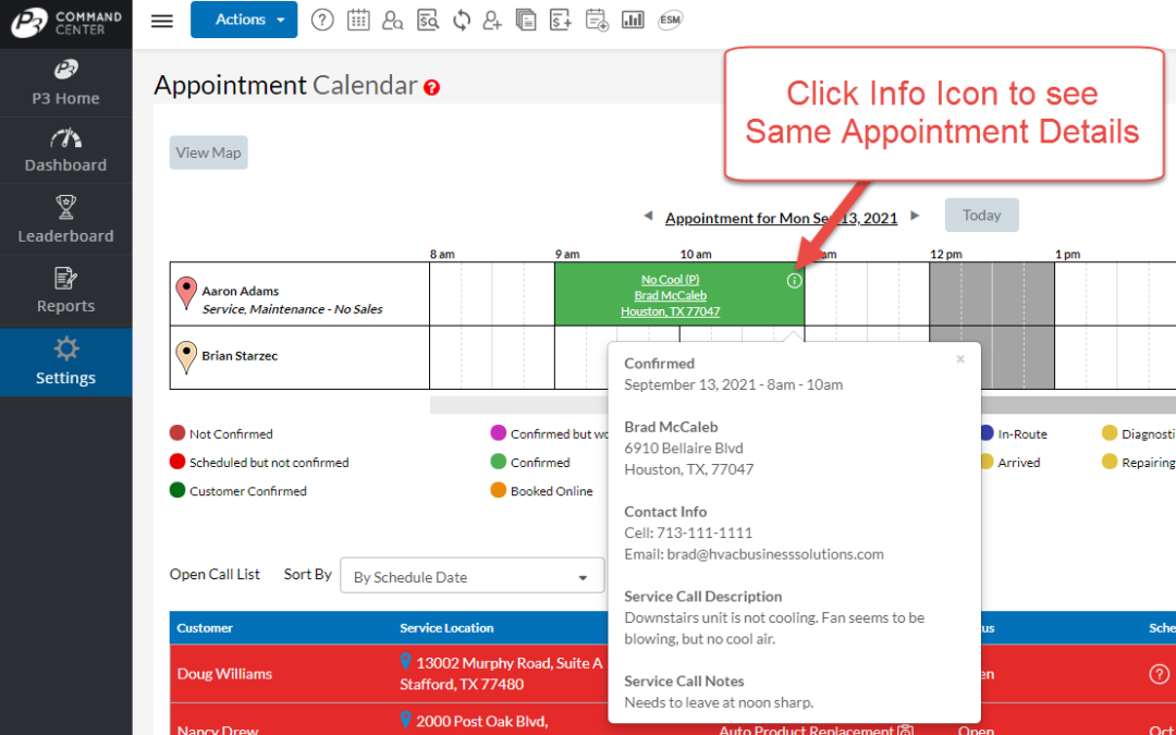 Tuesday Tool Tip – P3 HVAC Software – Dispatch Board Display Setting