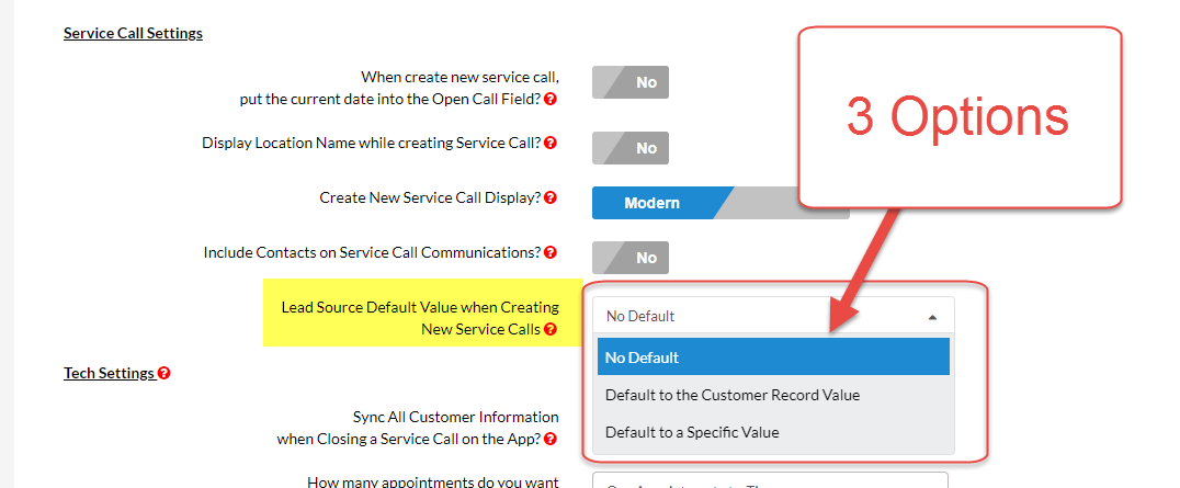 Tuesday Tool Tip – New Lead Source Setting when Creating a Service Call